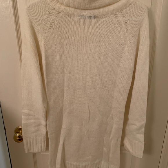 Turtleneck Woven Print Sweater Dress - Picture 2 of 2